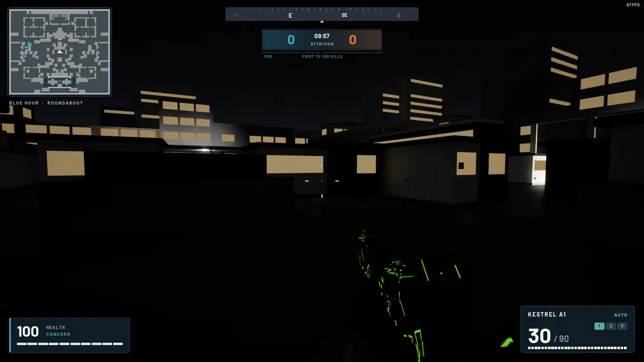 Blue Hour at night, the kind of map Barebones is made for