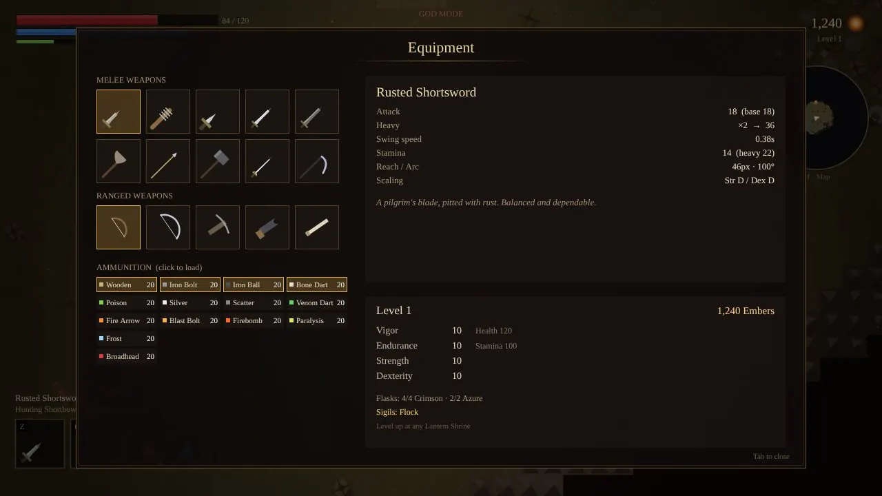 Weapons, ammo and stats