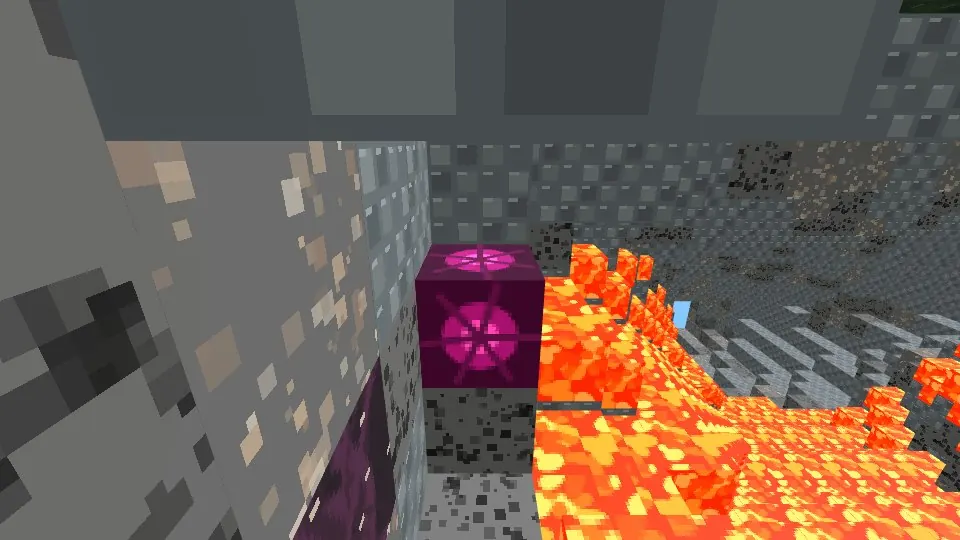 A monster nest beside a lava river